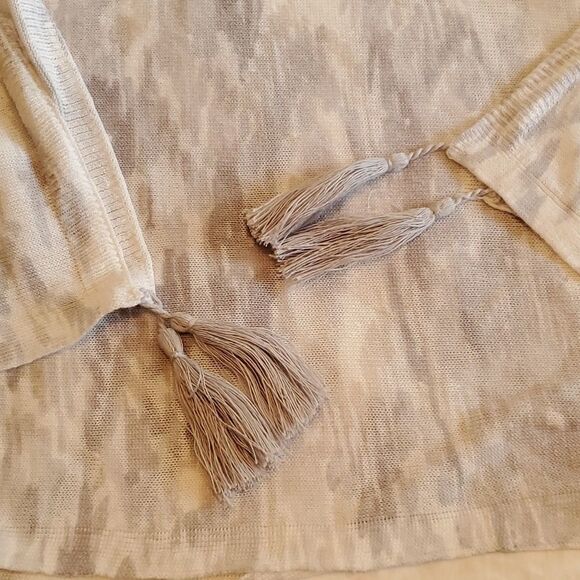 𝅺PUREJILL 56% linen pullover NWT poncho style size OS - Picture 6 of 7